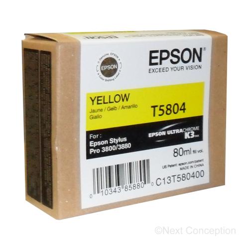 Absolute Toner T580400 EPSON ULTRACHROME YELLOW INK 80ML, STYLUS PRO 3800 Epson Ink Cartridges