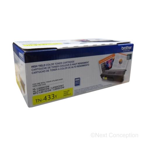 Absolute Toner TN433Y YELLOW 4K TONER FOR HLL9310CDW/MFCL9570CDW/MFCL8610CD Original Brother Cartridges