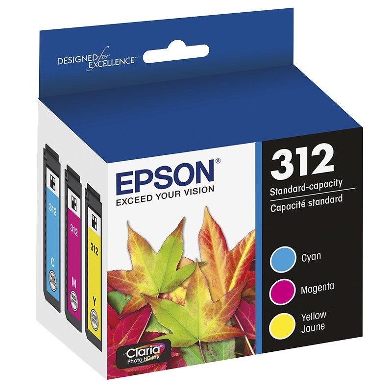 Absolute Toner T312923S T312 CLARIA STANDARD COLOR MULTI-PACK (CMY) INK XP- Epson Ink Cartridges