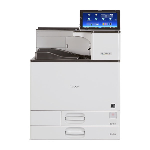 $29/Month Ricoh 11x17, 12x18 Duplex Network Color Laser Printer SPC 840DN (408105) With High-Quality Print And 10.1 Inch LCD Touchscreen - Easy To Use Color Printer