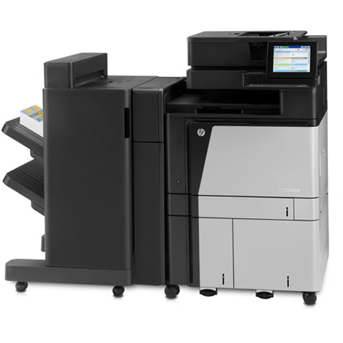 HP Color LaserJet Enterprise flow MFP M880 880 Copier Printer Scanner Stapler Finisher With Booklet Hole Punch - REPOSSESSED - Precision Toner