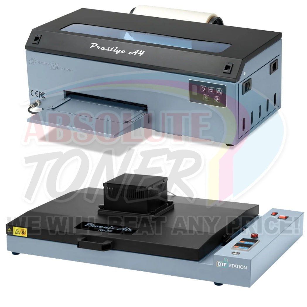 Absolute Toner SUPPLIES BUNDLE - Prestige 8.3" Roll DTF Printer 110V With Curing Oven Phoenix Air 16x20" DTF printer