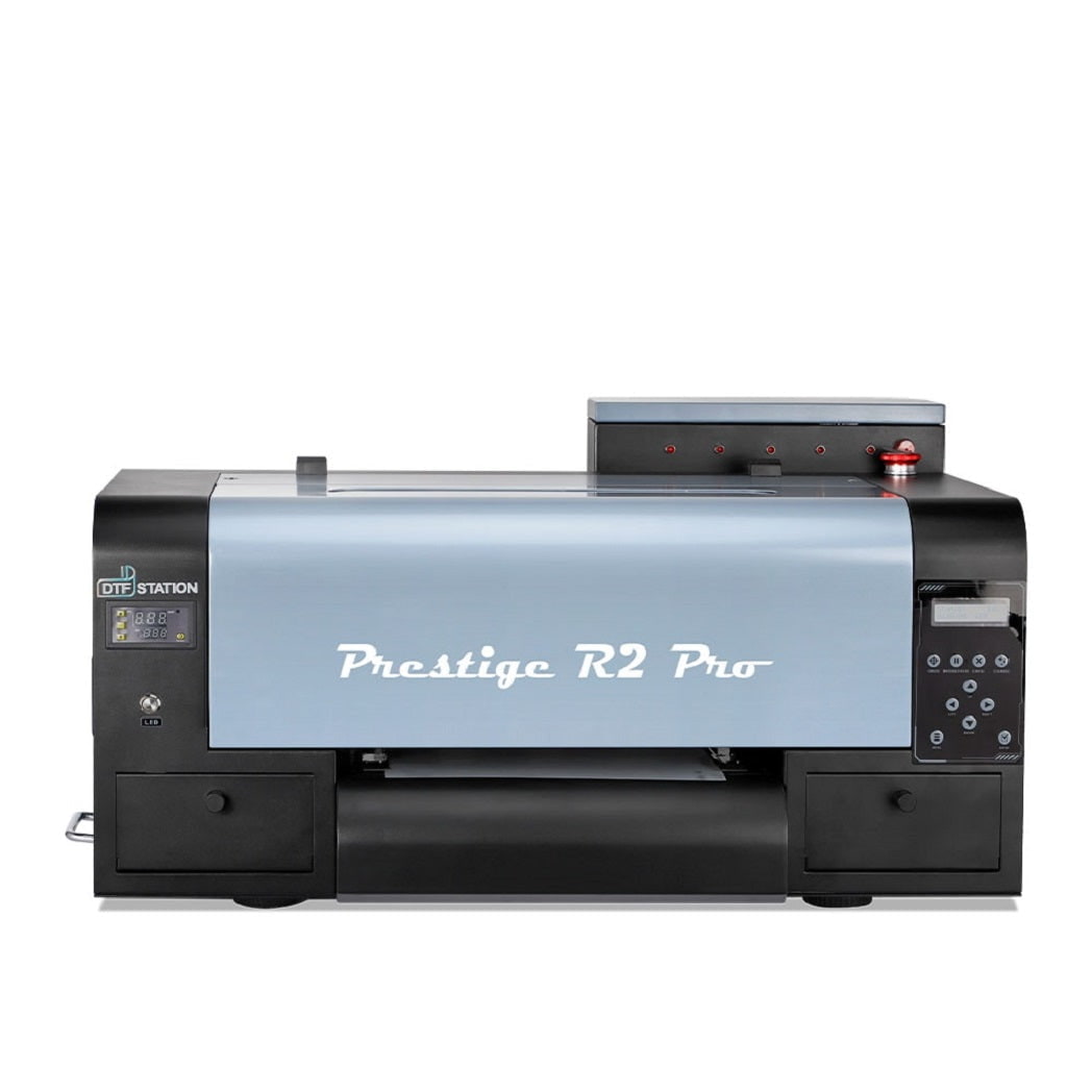 Absolute Toner PRO BUNDLE + SUPPLIES - Prestige R2 PRO 13" Roll DTF Printer 110V A3 (Dual Epson i1600 Print Heads) + Miro 13 Powder Shaker Applicator/Oven Dryer with Air Purifier DTF printer