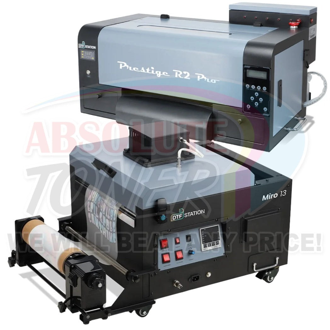 Absolute Toner $244.93/Month Prestige R2 PRO DTF Printer 110V A3 (Dual Epson i1600 Print Heads) With Digirip Software And Miro 13 DTF Powder Shaker With Oven Purifier DTF printer