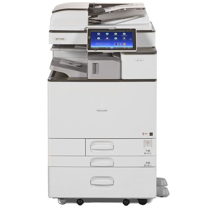 Absolute Toner $59/Month ALL-INCLUSIVE Ricoh MP C2004 Color Laser Multifunction Printer Copier Scanner 11x17 12x18 300GSM Office Copiers In Warehouse