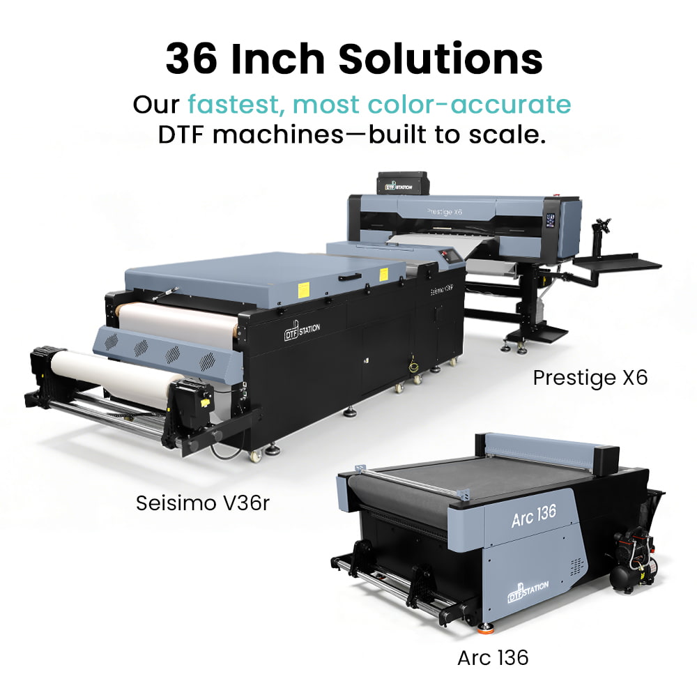 Absolute Toner DTF Station Arc 136 36-inch Flatbed Cutter Cuts Prints Quickly and Accurately with Industrial Grade Precision DTF Cutter