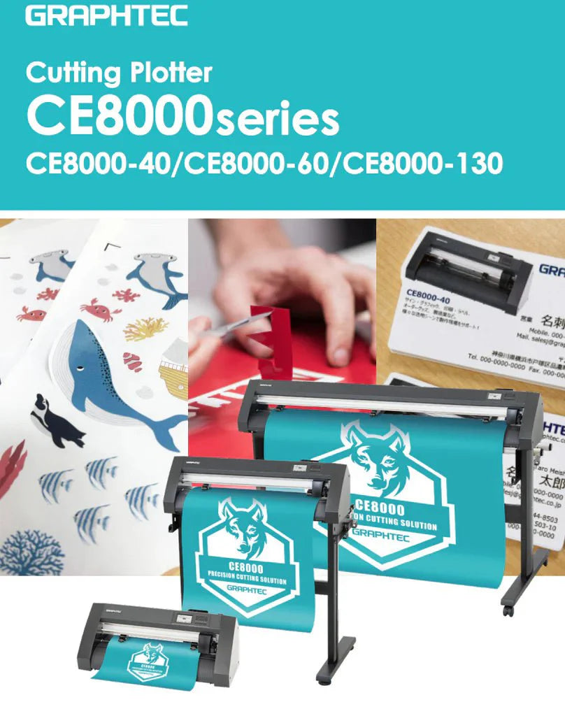 Absolute Toner $55/Month NEW GRAPHTEC CE8000-60 24" Cutting Plotter Cutter for Vinyl/Paper 300GSM Cut Door hangers, Gift Boxes, Labels, Stickers and Decals. Vinyl Cutters