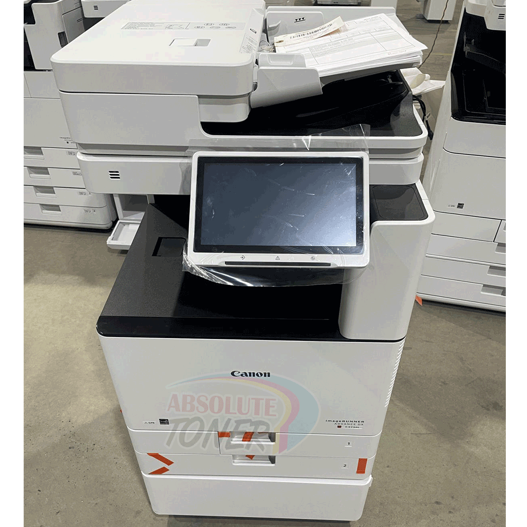 Absolute Toner $89/Month New Demo Unit Canon ImageRUNNER ADVANCE DX C3725i 25ppm Multifunction Color Copier Printer Scanner with 2 Paper Trays and Cabinet Printers/Copiers