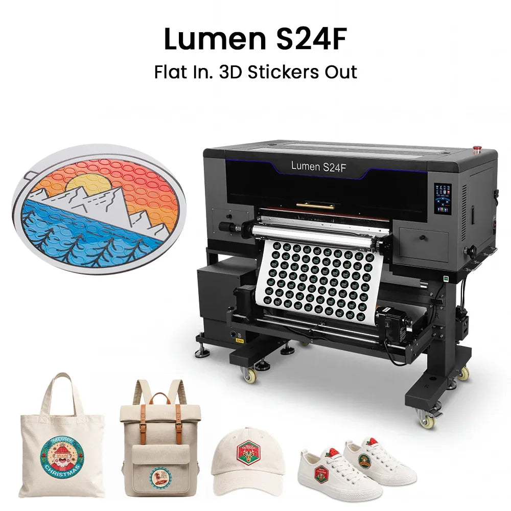 Absolute Toner PRE-ORDER NOW! DTF Station Lumen S24F UV DTF Printer - 24" 3D Embossed UV Transfer Printer DTF printer