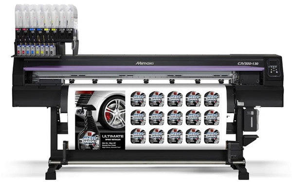 Absolute Toner Brand New Mimaki CJV300-130 Plus 54" (2 HEADS) Eco-Solvent Print/Cut Vinyl Plotter Cutter Printer With MAPS4 (Mimaki Advanced Pass System 4) Print and Cut Plotters