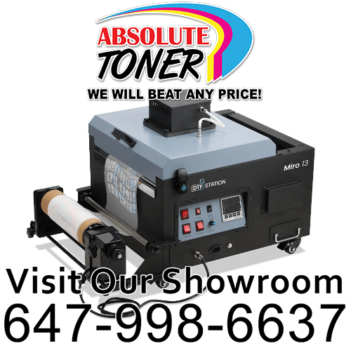 Absolute Toner $269.93/Month Prestige R2 PRO DTF Printer 110V A3 (Dual Epson i1600 Print Heads) With Digirip Software, Miro 13 DTF Powder Shaker With Oven Purifier And Prisma Auto Clam Slider GS-105HS DTF printer