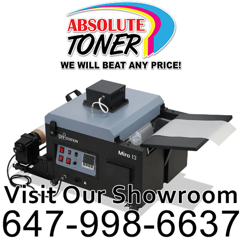Absolute Toner $269.93/Month Prestige R2 PRO DTF Printer 110V A3 (Dual Epson i1600 Print Heads) With Digirip Software, Miro 13 DTF Powder Shaker With Oven Purifier And Prisma Auto Clam Slider GS-105HS DTF printer