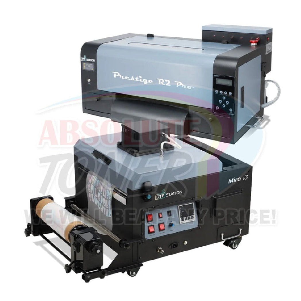 Absolute Toner $199/Month New Demo Prestige 13" R2 PRO A3 DTF PRINTER + SHAKER/OVEN BUNDLE 110V 13" Media Roll (Dual Epson i1600 Print Heads) Digirip Software And Miro 13 DTF Powder Shaker/Oven with Air Purifier DTF printer