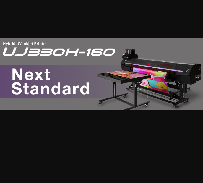 Mimaki UJ330H-160 The 64" Evolution of Hybrid UV-LED Inkjet Printer for Window Graphics, Vehicle Wraps, Heavy Duty Signage Boards and More