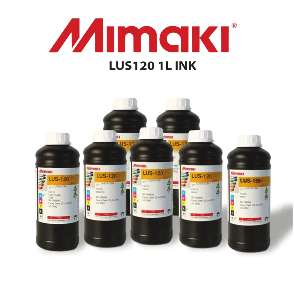 Original Mimaki LUS-120 (LUS120) UV-LED Curable Ink – Clear (1 Liter)