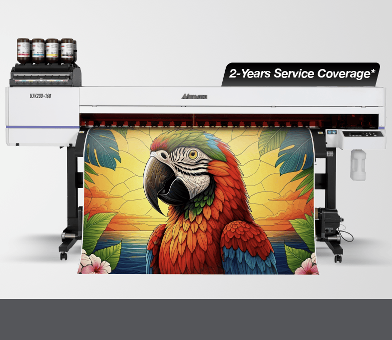 Absolute Toner Mimaki UJV200-160 Commercial-Grade 64-Inch UV-LED Roll-to-Roll Printer Engineered for Sign Graphics, Window Displays, and Retail Graphics UV-LED Printer