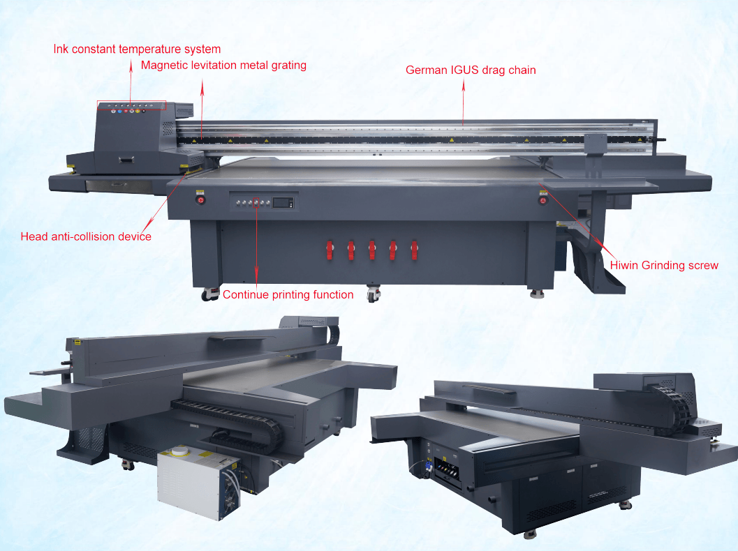 Absolute Toner Yinstar UV2513 4x8' UV DTF Flatbed Commercial Production Large Format Printer with 4x Ricoh Gen 6 Printheads UV Flatbed Printer