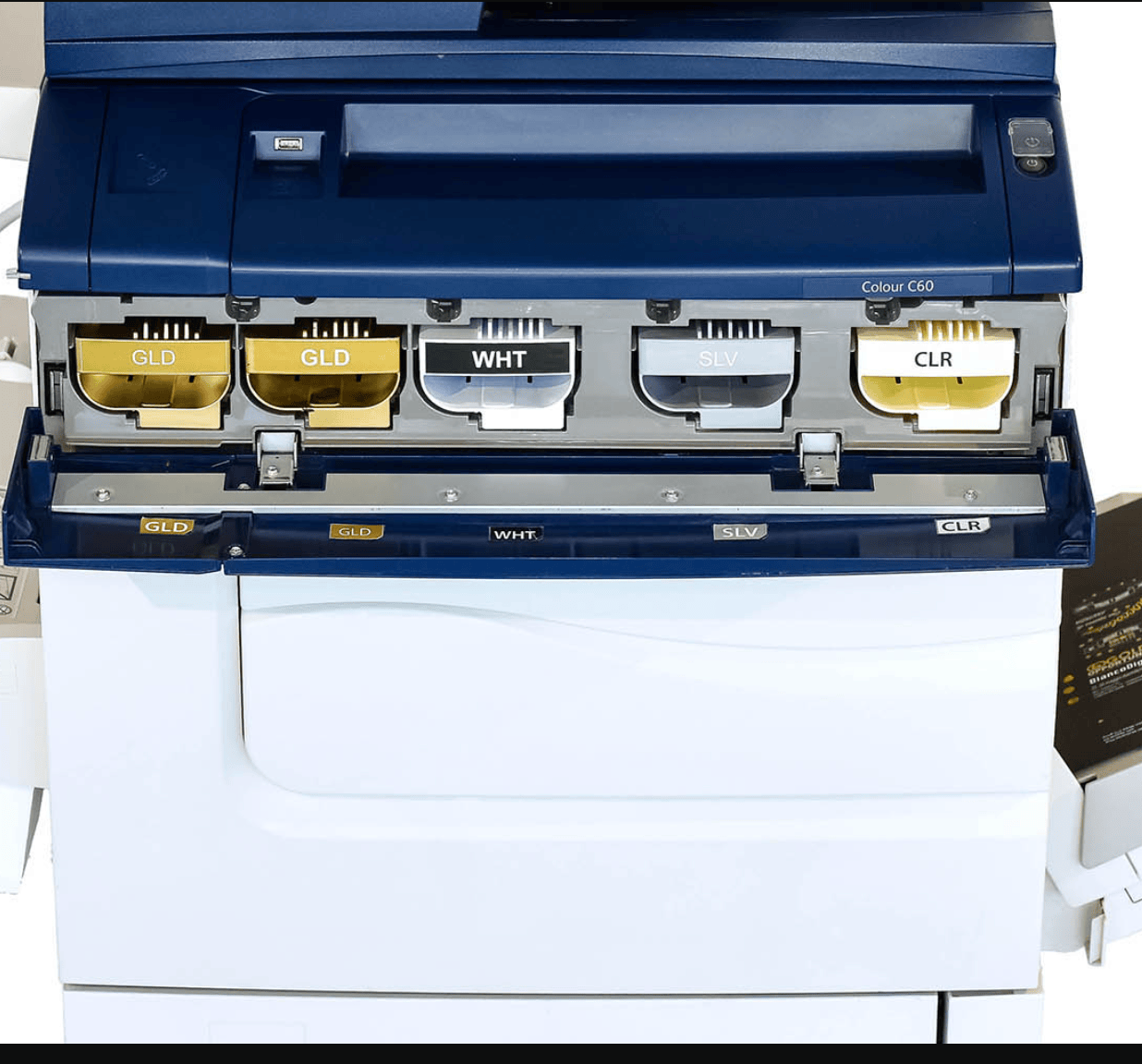 Absolute Toner $195/month GOLD KIT - GOLD/WHITE/SLV/CLR - Xerox C60 Production Printer with SERVER FIERY Xerox Printer