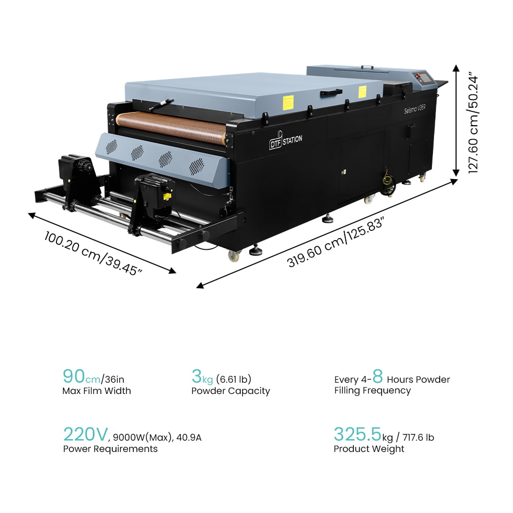 Absolute Toner DTF Station Seismo V36R 36-Inch DTF Powder Shaker Engineered for Wider Formats, Faster Output, and Continuous Production Workflows DTF Powder Shaker