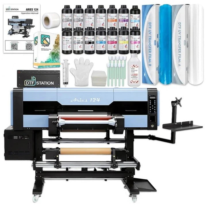 Absolute Toner $495/month New DTF STATION Aries 124 – 24" (60cm) Commercial UV DTF Direct-to-Film Pneumatic Printer & Supplies DTF printer