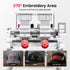 Absolute Toner BAi THE VISION 2-Head Commercial Embroidery Machine - Dual-Head 15-Needle Custom Apparel System Embroidery