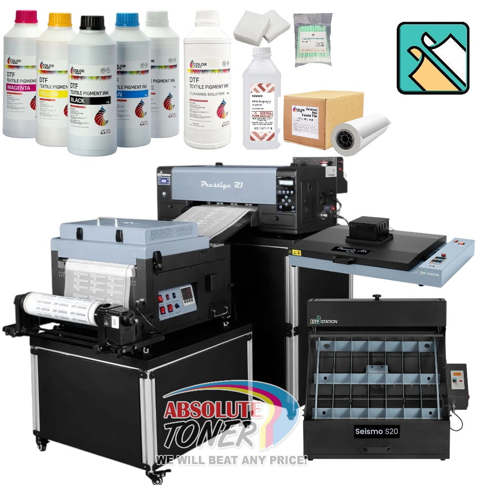 Absolute Toner Prestige R1 13" DTF Printer Bundle - Includes Prestige R1 DTF Printer, Startup Package and Compatible Machine Options DTF printer