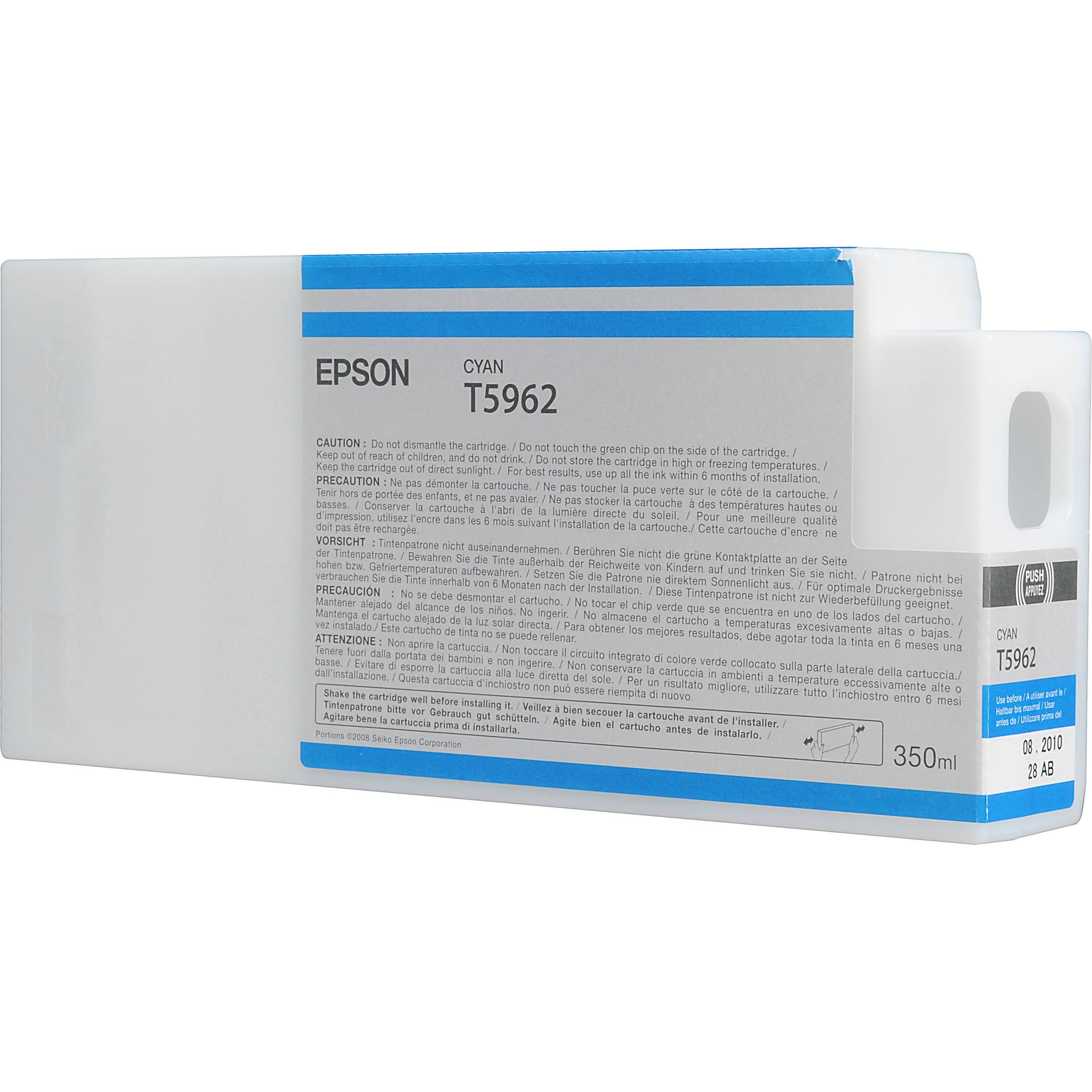 Absolute Toner T596200 EPSON ULTRACHROME HDR CYAN  350ML, STYLUS PRO 7700/7 Epson Ink Cartridges