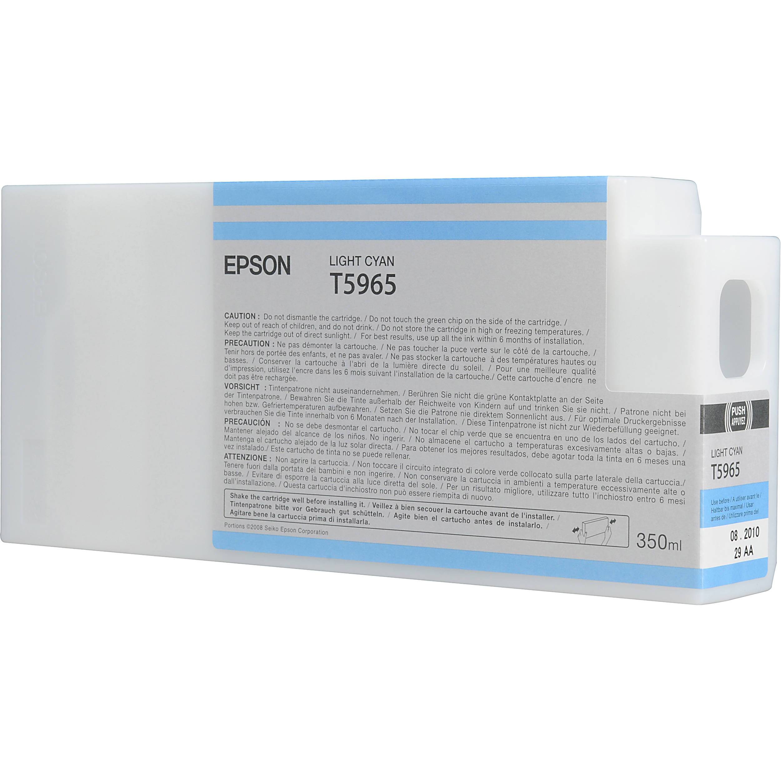 Absolute Toner T596500 EPSON ULTRACHROME HDR LIGHT CYAN 350ML, STYLUS PRO 7 Epson Ink Cartridges