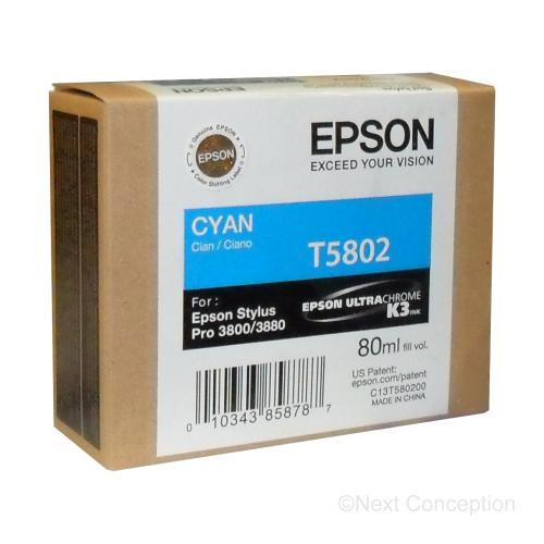 Absolute Toner T580200 EPSON ULTRACHROME CYAN INK 80ML, STYLUS PRO 3800 Epson Ink Cartridges