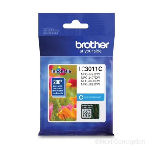 Absolute Toner LC3011CS CYAN INK FOR MFCJ491DW, MFC690DW 0.2K Brother Ink Cartridges