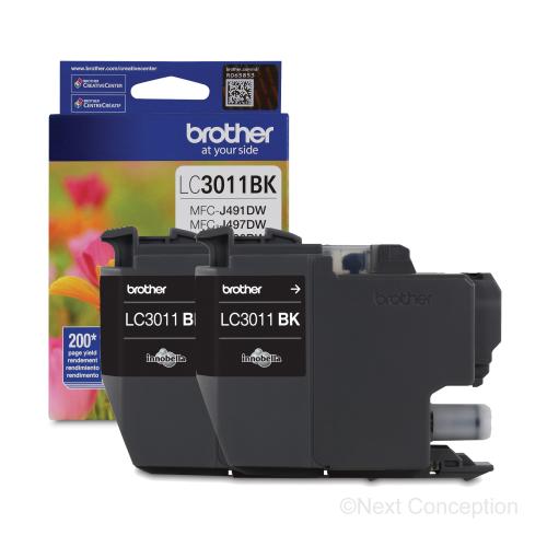 Absolute Toner LC30112PKS BLACK 2PK INK FOR MFCJ491DW, MFC690DW 0.2K/EA Brother Ink Cartridges