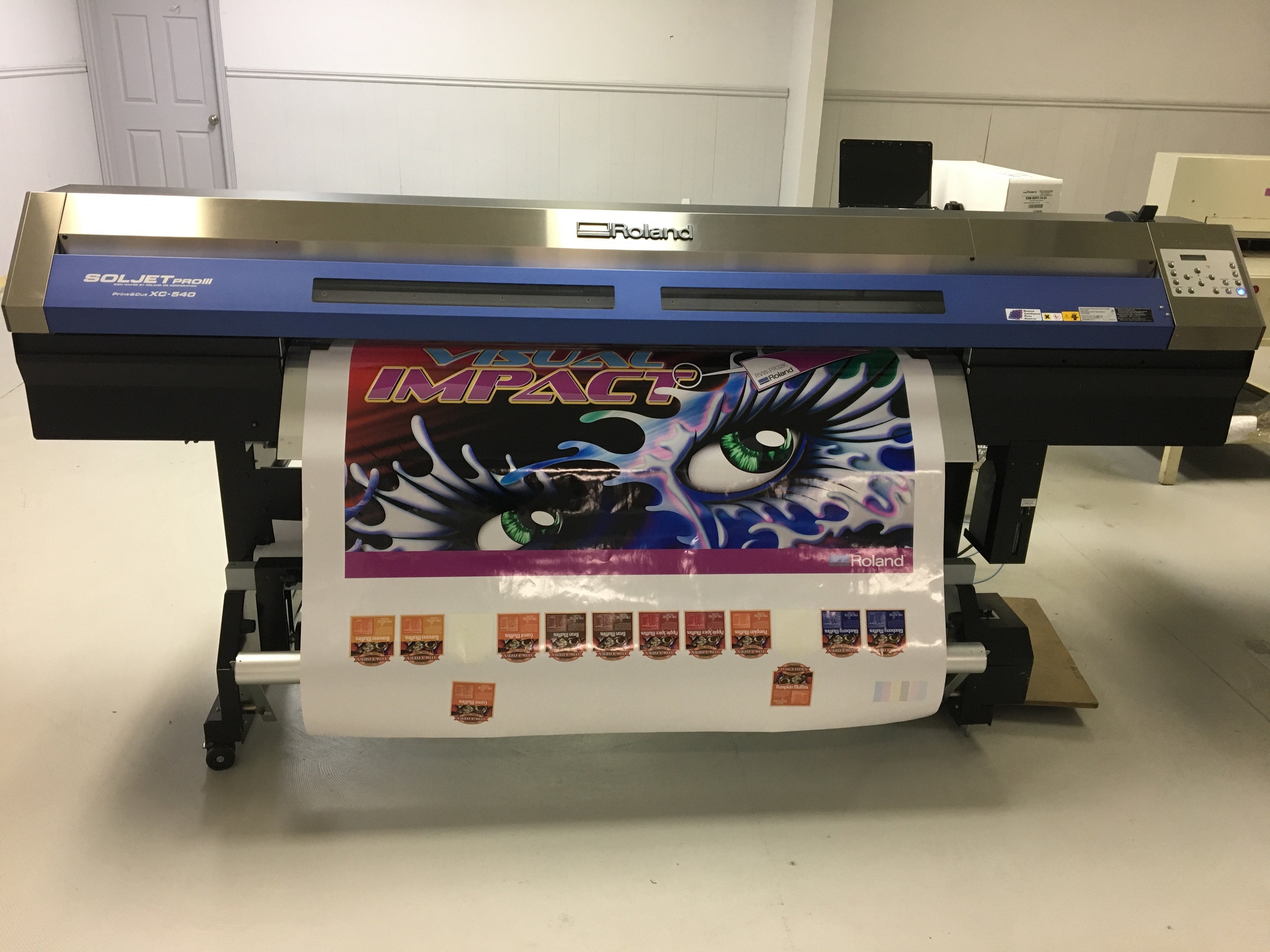 Absolute Toner 54" ROLAND SOLJET Pro III XC-540 Eco-Solvent Inkjet Large Format 12-Colour Printer/Cutter REPOSSESSED Large Format Printer