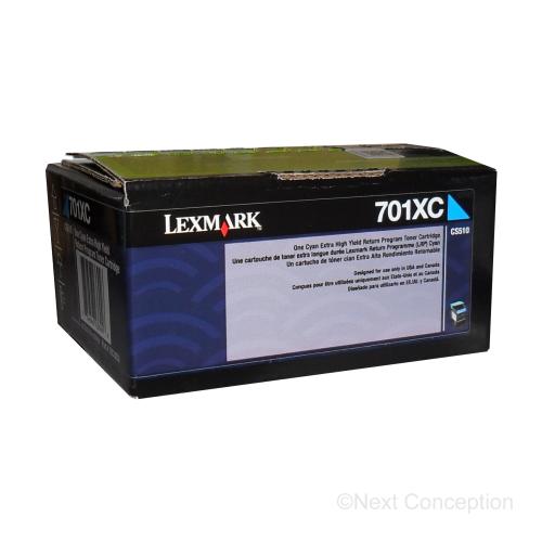 Absolute Toner 70C1XC0 LEXMARK 701XC CYAN EXTRA HIGH YIELD RETURN PROGRAM T Original Lexmark Cartridges