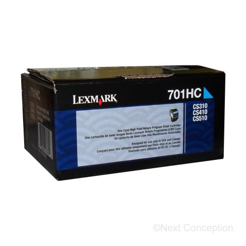 Absolute Toner 70C1HC0 LEXMARK 701HC CYAN HIGH YIELD RETURN PROGRAM TONER C Original Lexmark Cartridges