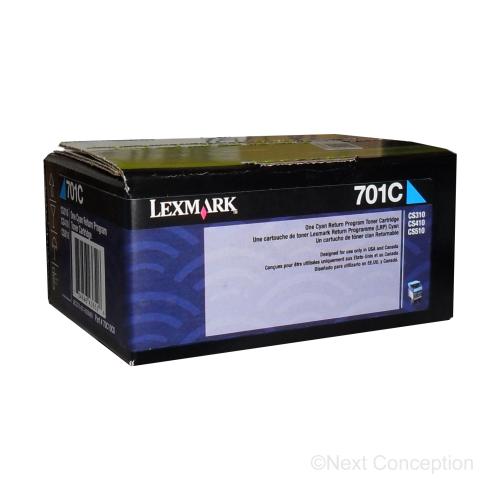 Absolute Toner 70C10C0 LEXMARK 701C CYAN RETURN PROGRAM TONER CARTRIDGE Original Lexmark Cartridges