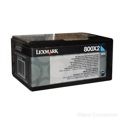 Absolute Toner 80C0X20 LEXMARK 800X2 CX510 CYAN EXTRA HIGH YIELD TONER CART Original Lexmark Cartridges