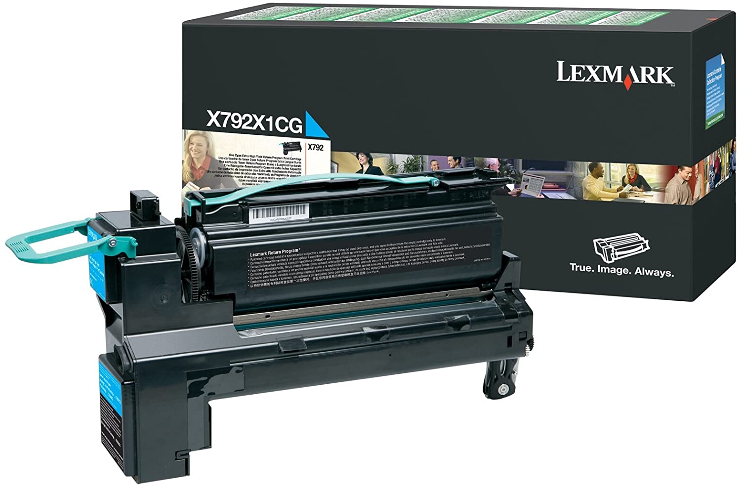 Absolute Toner X792X1CG LEXMARK X792 CYAN EXTRA HIGH YIELD RETURN PROGRAM Original Lexmark Cartridges