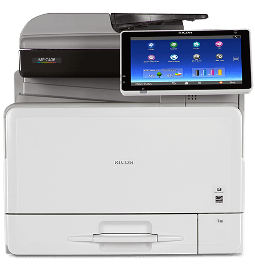 Absolute Toner $45/Month Ricoh MP C406 Color Laser Multifunction Printer Showroom Color Copiers