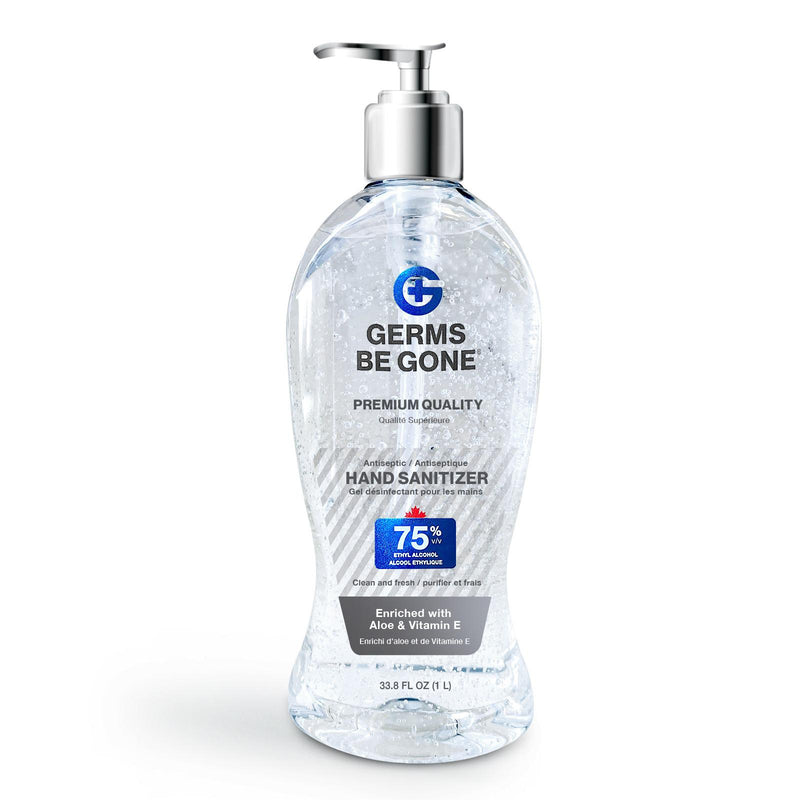 Absolute Toner Copy of From $28.32 X-LARGE (64 OZ) 1.9 Liter Germs Be Gone® 75% Alcohol, Aloe and Vitamin E Health CANADA Approved - GEL Hands Sanitizer Sanitizer