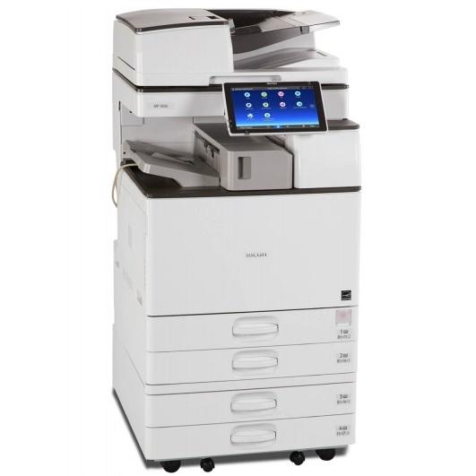 Absolute Toner $65/Month Ricoh MP C3055 Monochrome Laser Multifunction Printer Copier Scanner With 35 PPM and 600 x 600, 11x17 dpi For Office Use Showroom Monochrome Copiers