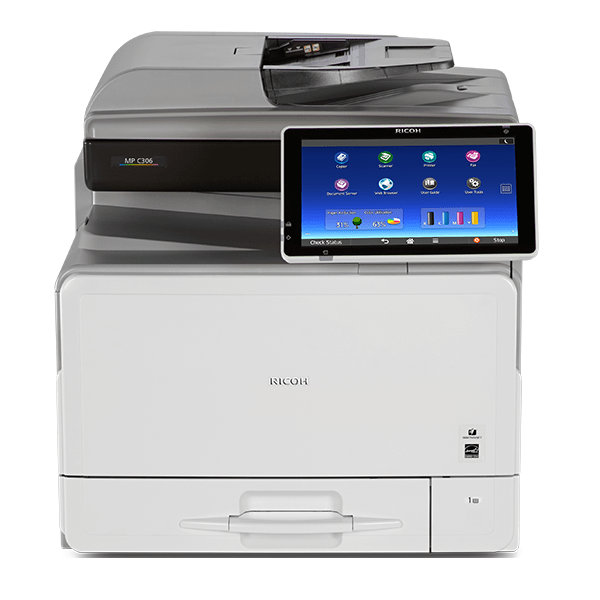 Absolute Toner Ricoh MP C306 Color Laser Multifunction Printer Copier Scanner With Large LCD Touch Screen For Office Showroom Color Copiers