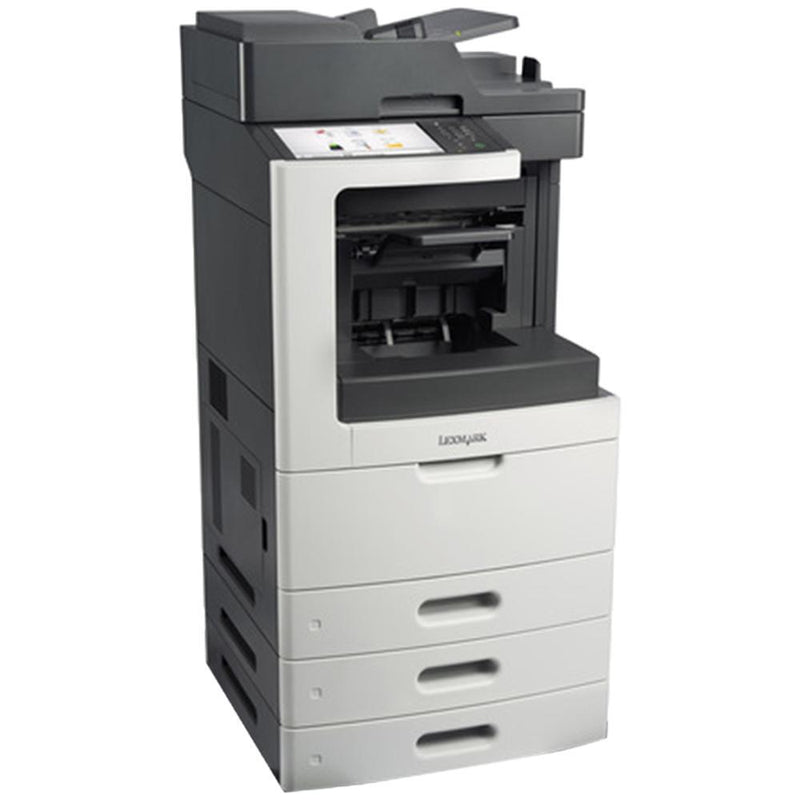 Absolute Toner Lexmark MX811dte Monochrome Full Size High-Speed Multifunction Laser Printer, Large LCT + 3 Trays + Bypass - $55/Month Showroom Monochrome Copiers