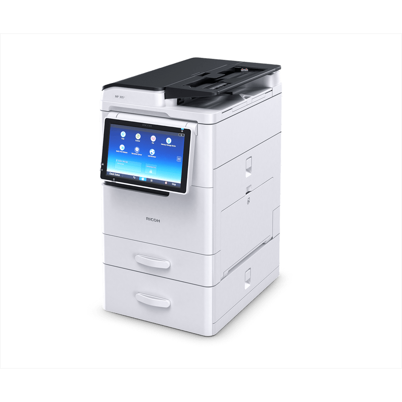 Absolute Toner RICOH B/W MP 305+SPF Multifunction Desktop 2 Trays Laser Printer, Copier, Scanner Showroom Monochrome Copiers