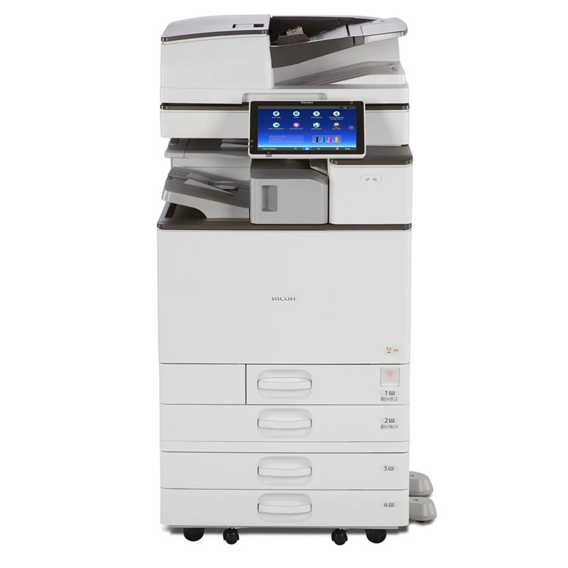 Ricoh MP C2004 Duplex Color Laser Multifunction Printer (Print, Copy, Scan, Fax), 11x17 12x18 With Color Touchscreen For Busy Offices - Only 34k Pages Printed