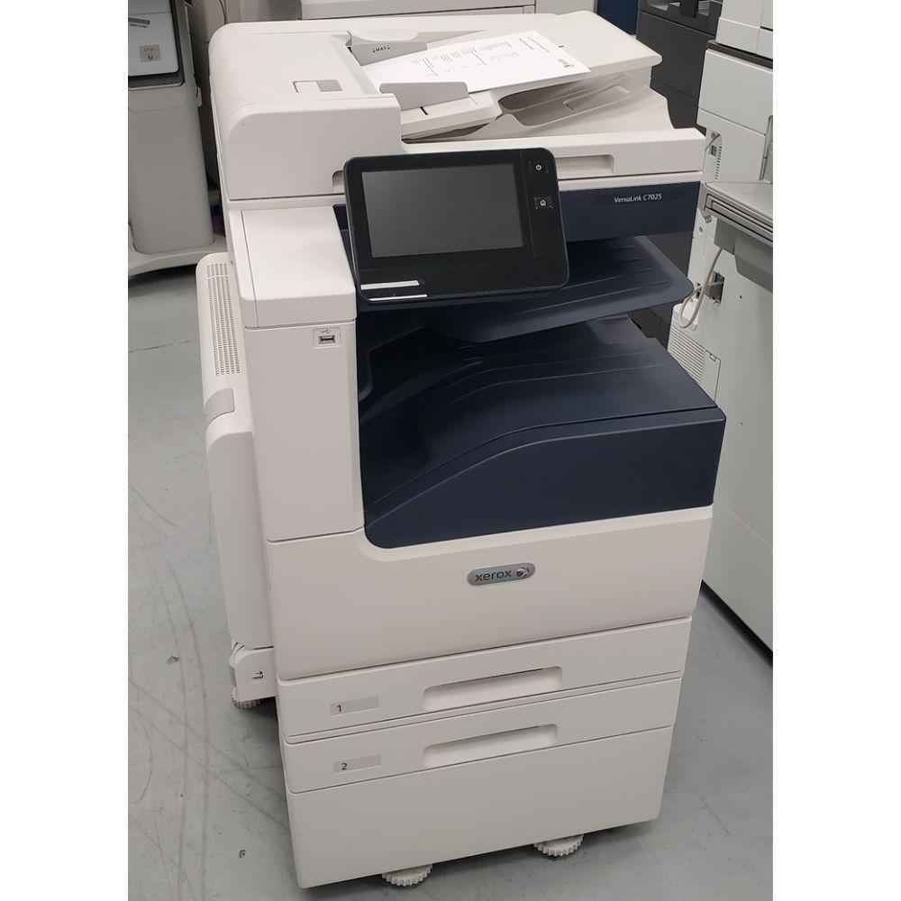 Absolute Toner Xerox VersaLink C7020 Multifunctional Color Laser Printer Copier Scanner With 2 Paper Cassettes, Large LCD, Bypass, 11x17 For Business Showroom Color Copiers