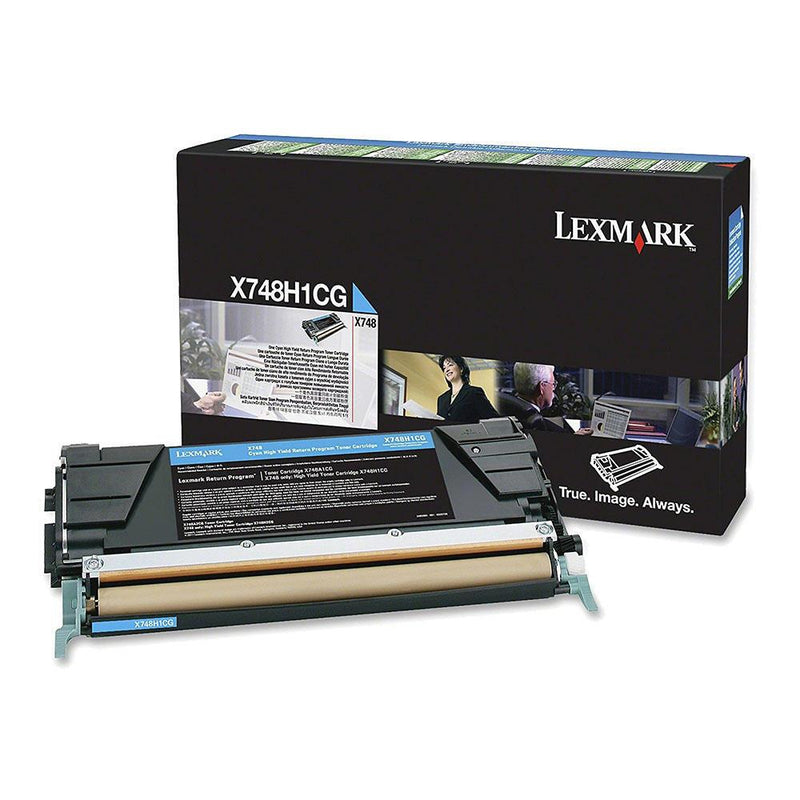 Absolute Toner X748H1CG LEXMARK X748 CYAN HIGH YIELD RETURN PGM TONER 10K Original Lexmark Cartridges
