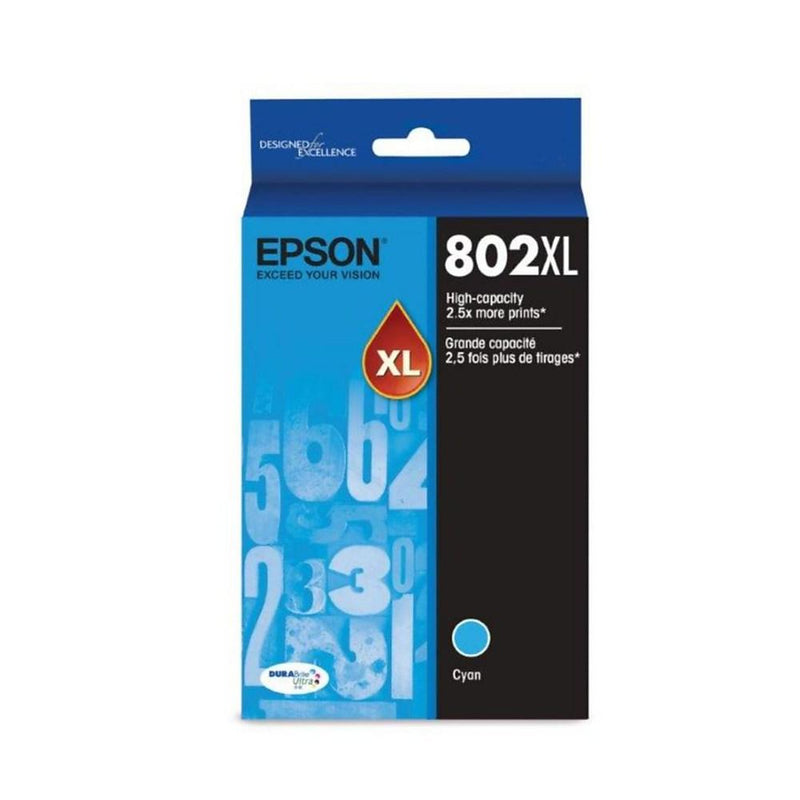 Absolute Toner T802XL220-S EPSON T802 HC DB UL CYN INK Epson Ink Cartridges