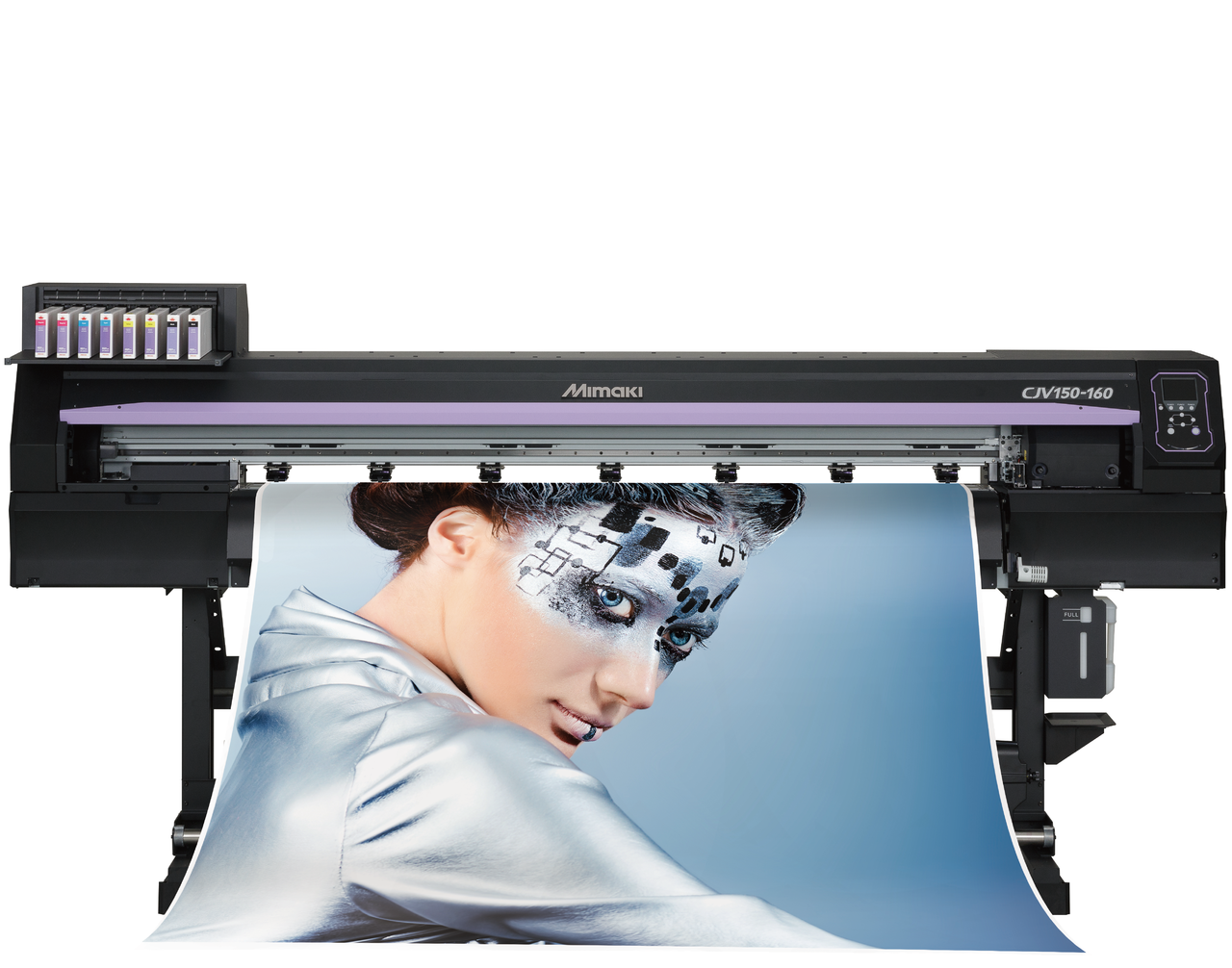 Absolute Toner $195/month - MIMAKI PLOTTER CJV150-75 INTEGRATED PRINTER/CUTTER - (32" WIDE) PRINT & CUT Large Format Printer