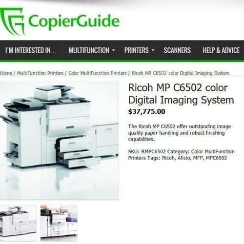 $192/month - Ricoh High Quality and Speed - ALL-IN Service Only 1.5 cent b/w 7.5 cent/color copy Multifunction Printer Copier Scanner High Speed - Precision Toner